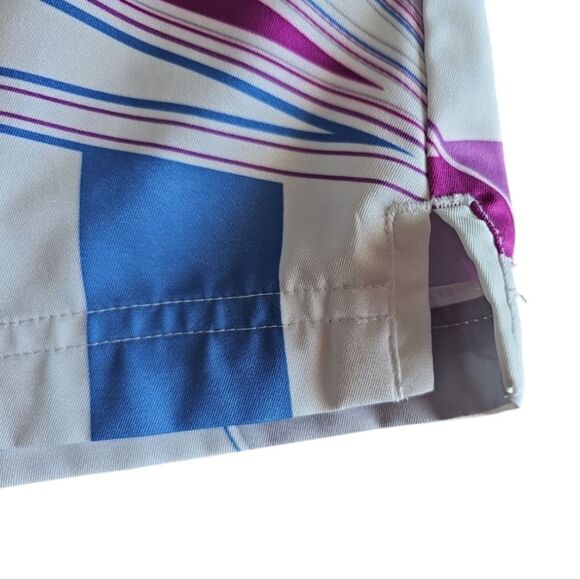 Adidas ClimaCool Golf Tennis Activewear Geo Patterned Woven Skort 10.5" Sz 8 - Picture 7 of 16